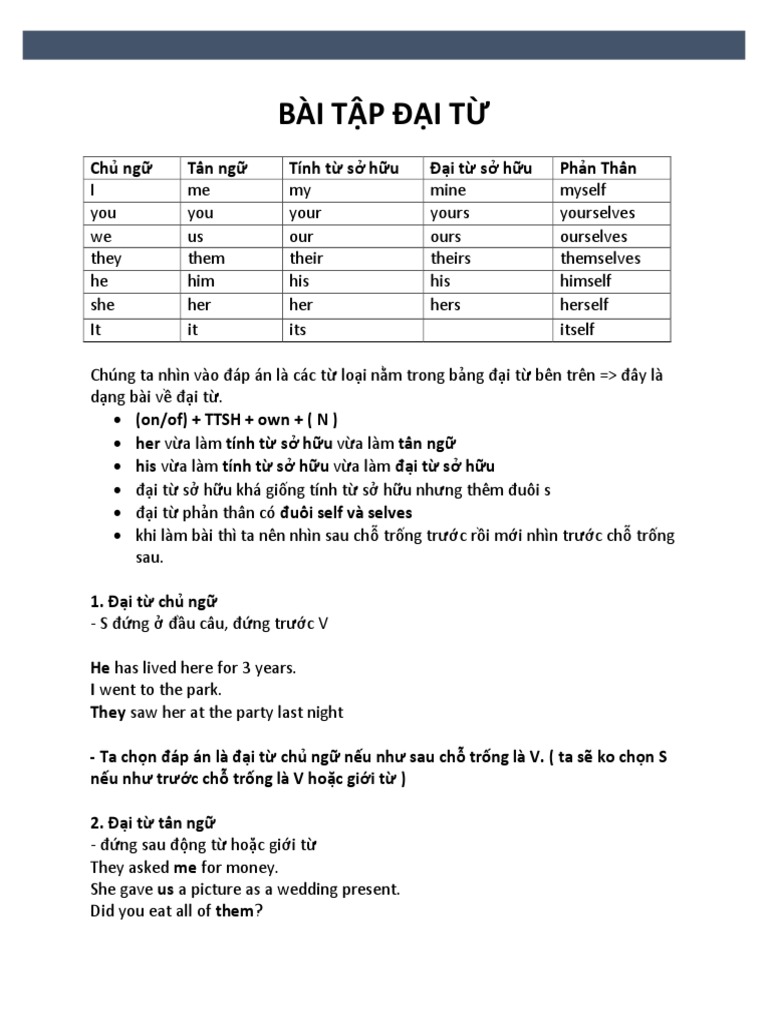 bản ghi đại từ tm47 | PDF
