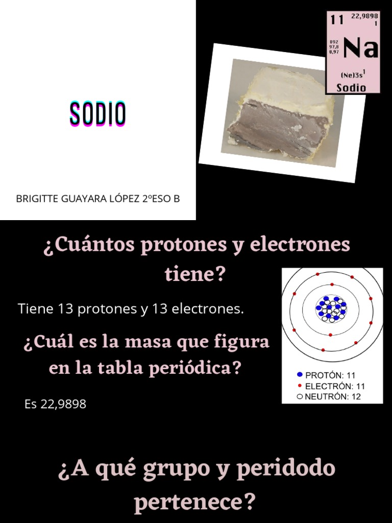 Mi Elemento Químico Sodio | PDF