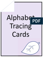 Alphabet Tracing Cards Australian Font A