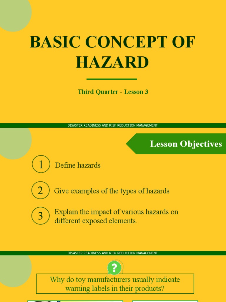 Lesson 3 Basic Concept Of Hazard Pdf