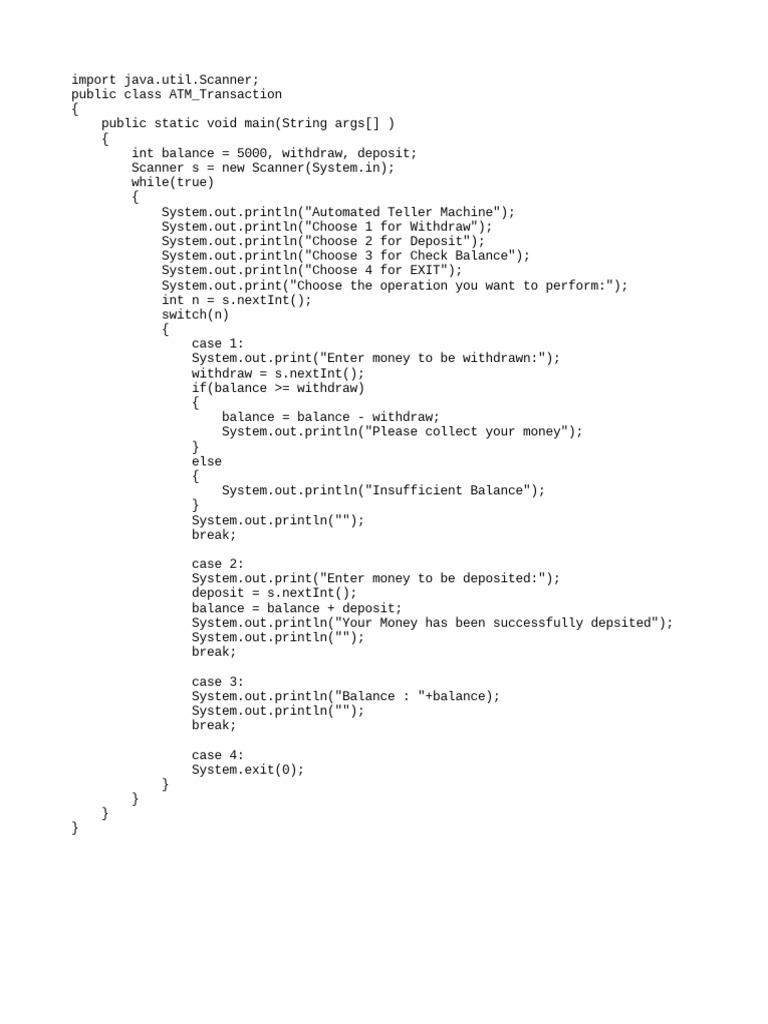 Atm Code | PDF