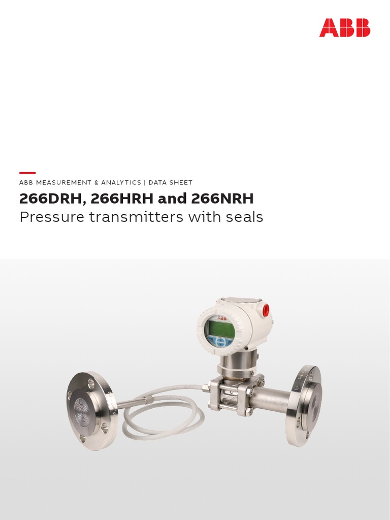 266DRH, 266HRH and 266NRH Pressure Transmitters With Seals PDF Pipe (Fluid Conveyance
