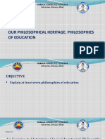 DARAGA COMMUNITY COLLEGE Lesson on Philosophies of Education