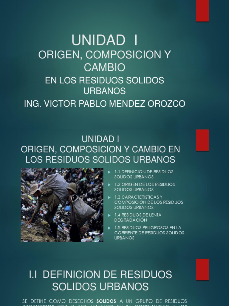Origen y Composición de Residuos Urbanos | PDF | Residuos | Agua