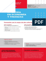 Mtria Economia y Finanzas Plan de Estudios