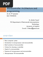 Microcontroller Architecture and Programming