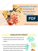 Kebijakan Kredit, Investasi Dan Infrastruktur Pertanian