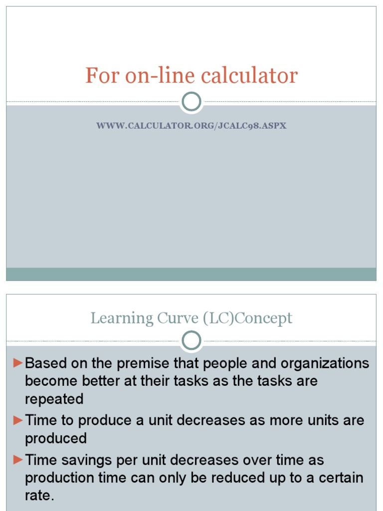 Learning Curve Class PDF