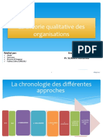 La Théorie Qualitative Des Organisations: Réalisé Par: Encadré Par: Pr. SLIMANI Mohamed