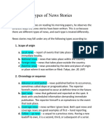 Types of News Stories: D. Dateline News - News Preceded by The Date and Place of Origin