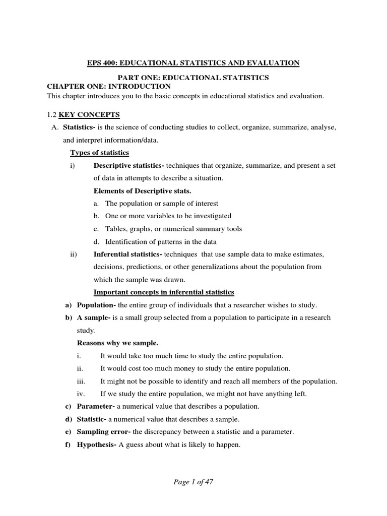 Calculating SS for a Population of Scores | PDF | Level Of Measurement ...