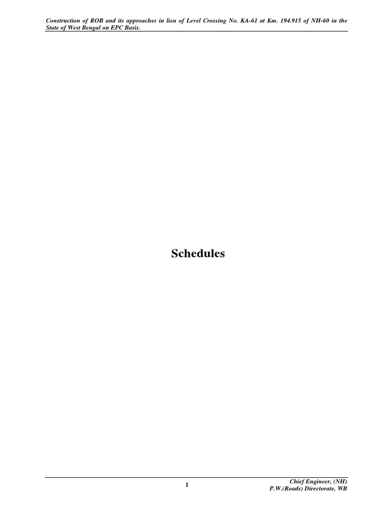 Epc Schedule Pdf Road Paint