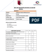 Informe Cualitativo Del Desarrollo Personal y Social Del Alumno