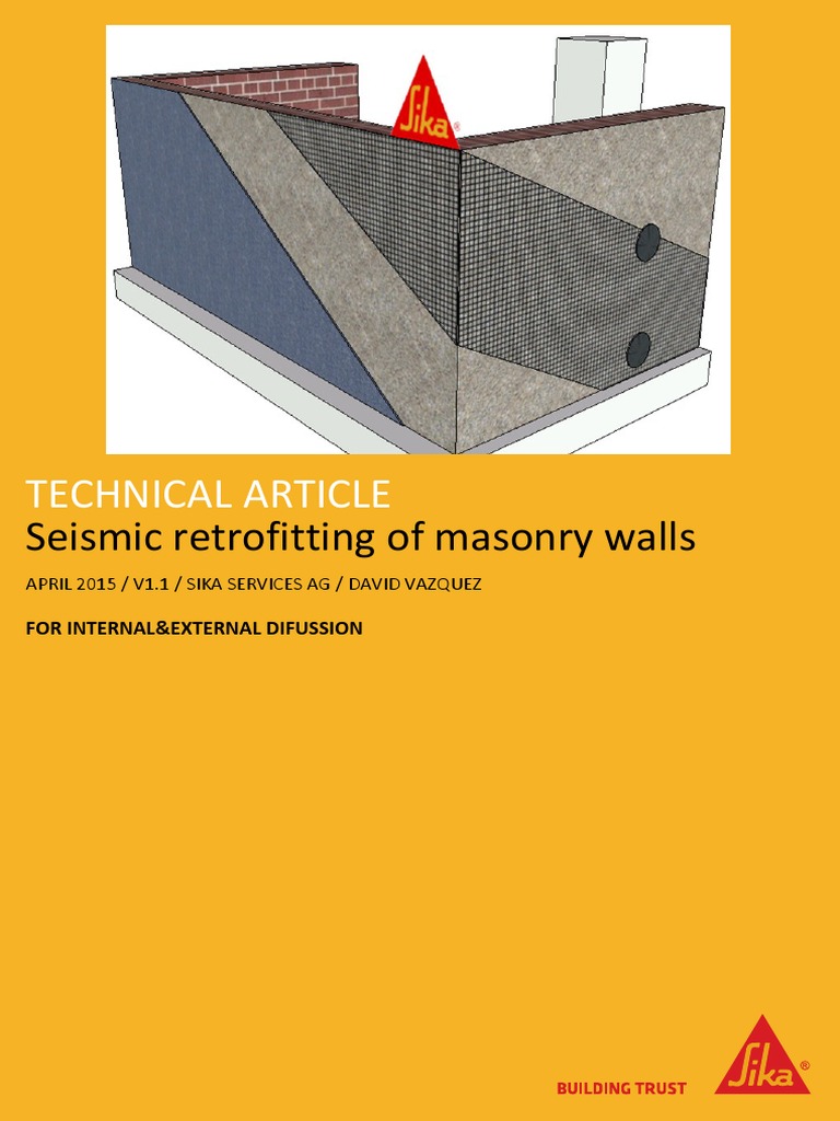 Seismic Retrofitting Masonry | PDF | Strength Of Materials | Bending