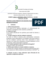 Yamel Reporte 6 Determinación de Moles y Relaciones Estequiométricas Con Usted