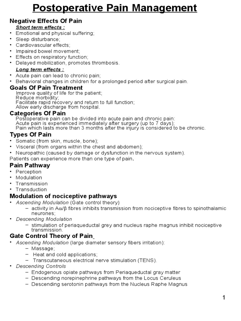 Postoperative Pain Management Doc 7648