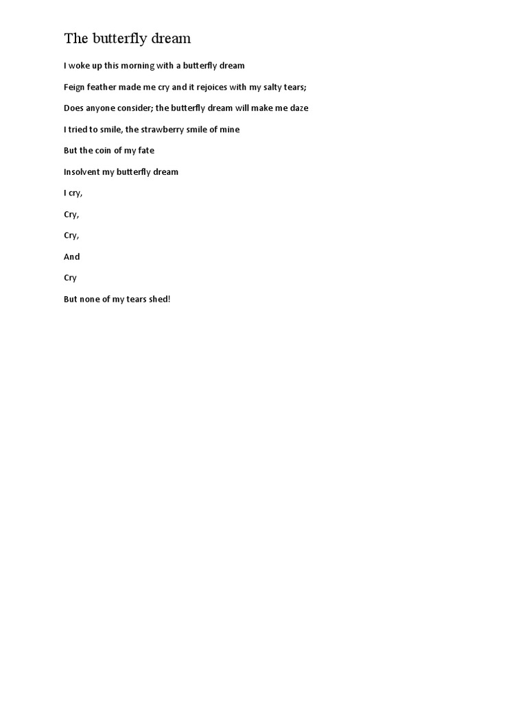 Butterfly Dream | PDF