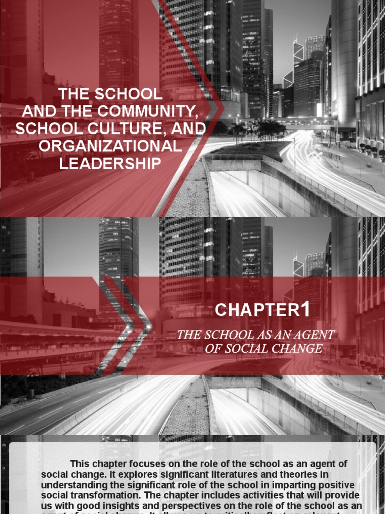 School as an Agent of Social Change | PDF | Leadership | Teachers