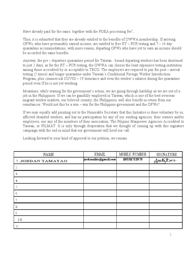 Signature Campaign PDF