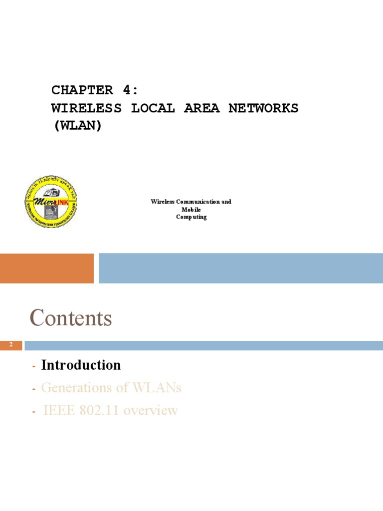 WLAN in Mobile Computing Overview | PDF | Wi Fi | Ieee 802.11