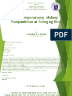 Contemporaryong Akdang Pampanitikan at Sining NG Bicol - PPT