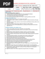 Cse Programming For Problem Solving Laborator Syllabus