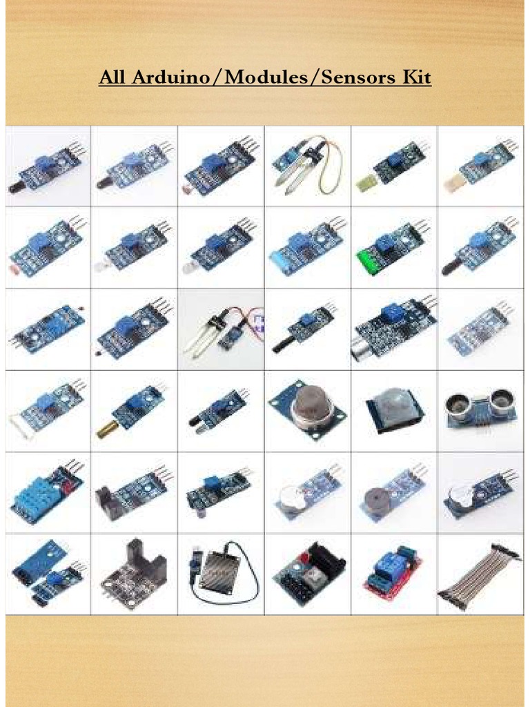 Arduino Sensors and Modules List | PDF | Arduino | Computer Engineering