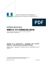 NMX-C-111-ONNCCE-2018 - Agregados para Conncreto Hidráulico