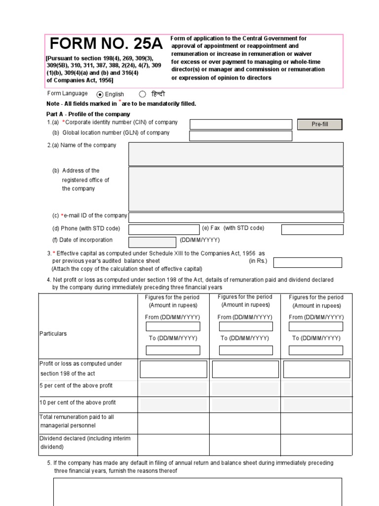 Form No. 25A: Ihndi | PDF | Board Of Directors | Dividend