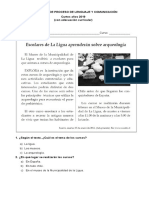 EVALUACIÓN DE PROCESO DE LENGUAJE Y COMUNICACIÓN Adecuacion