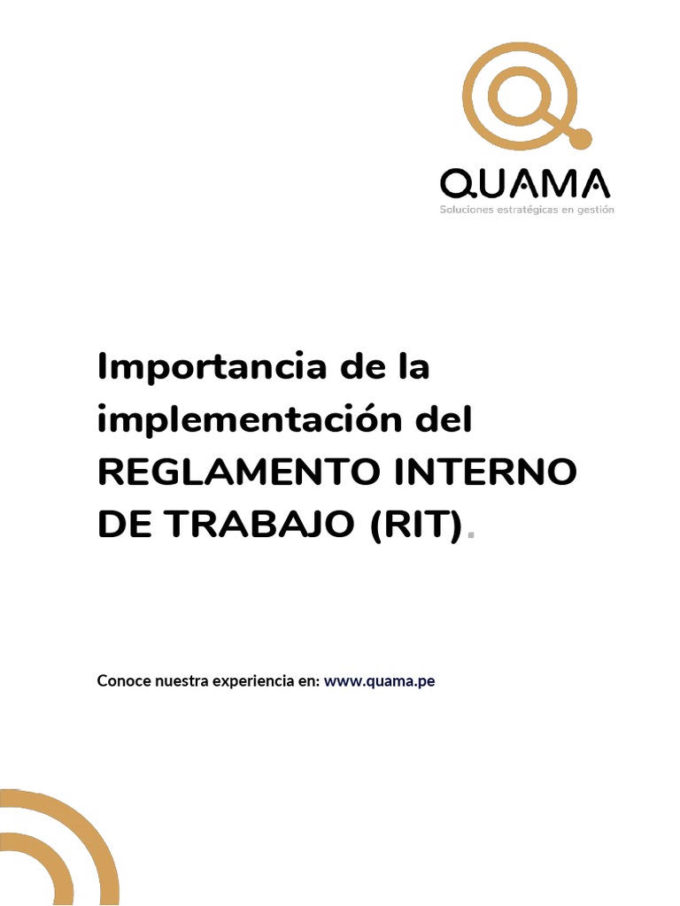Importancia del Reglamento Interno de Trabajo | PDF | Negocios ...