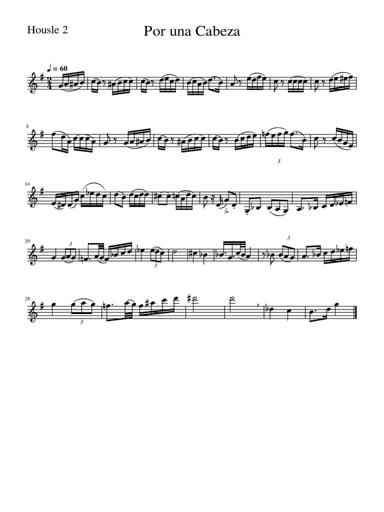 Por Una Cabeza Violin 2 PDF