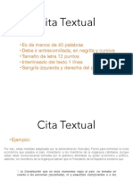 Citas Textuales y de Resumen