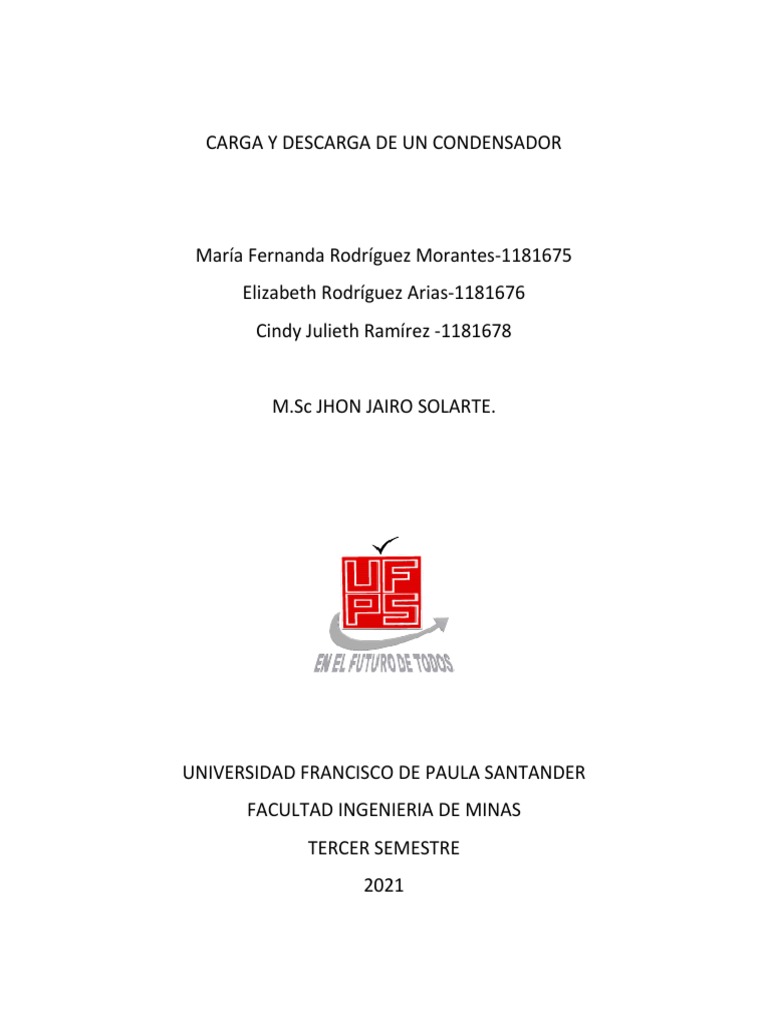 Carga y Descarga de Un Condensador PDF