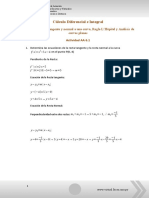 Cálculo Diferencial e Integral: Recta tangente y normal, Regla L'Hôpital y análisis de curvas