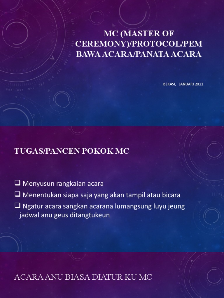 MC (Master of Ceremony) | PDF