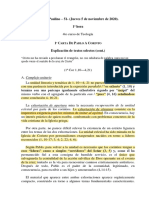 Corpus Paulino (51) 1a Cor 1,10 - 4,21 - Jueves 5 de Noviembre de 2020, 1a Hora