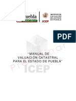 Manual de Valuacion Catastral para Puebla