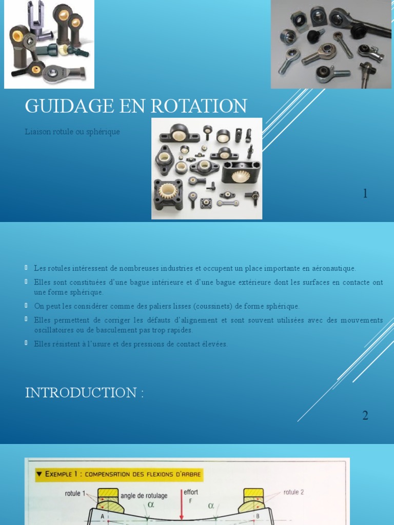Rotules et guidage en rotation | PDF | Palier (mécanique) | Physique ...