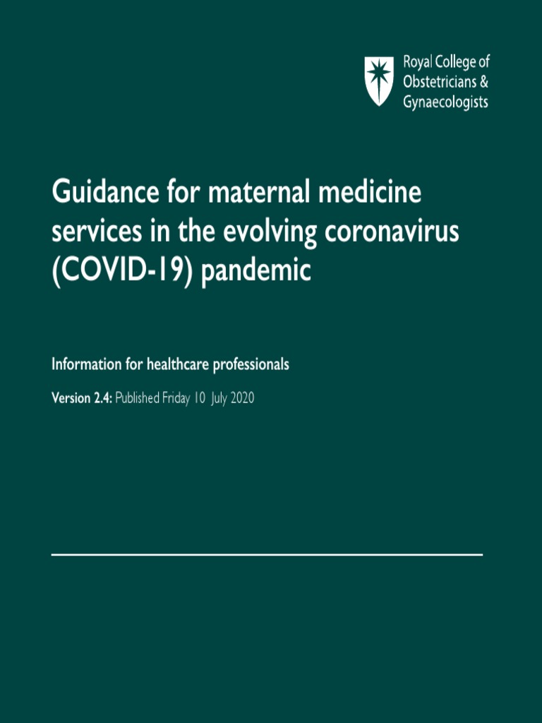 Maternal Medicine Guidance During COVID-19 | PDF | Gestational Diabetes ...