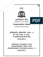 Corporation Bank PO Exam Instructions