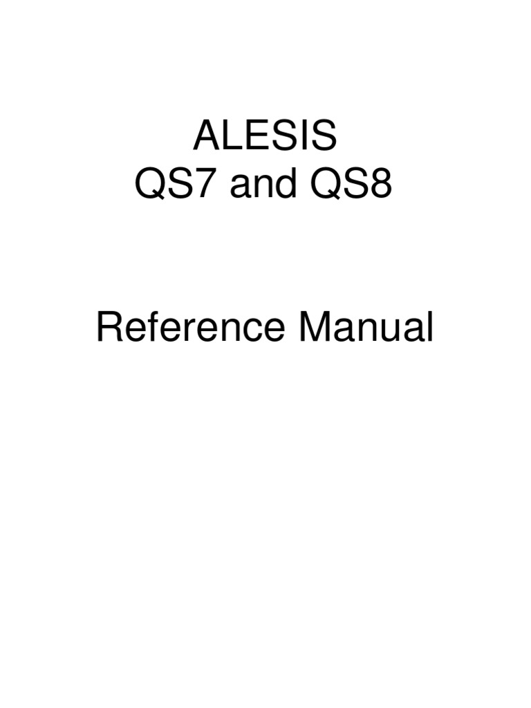Alesis QS7 QS8 Manual | Synthesizer | Amplifier