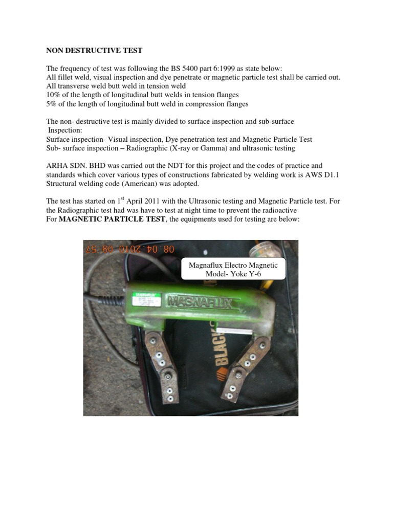 Non Destructive Test Welding Applied And Interdisciplinary Physics
