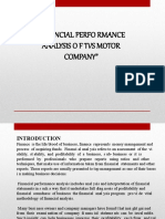 Financial Perfo Rmance Analysis O F Tvs Motor Company