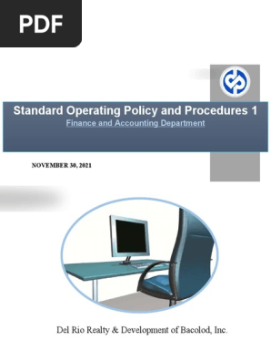 SOP- Finance and Accounting Department