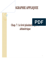 Topographie Appliquee: Chap. 7: Le Levé Planimétrique Et Altimétrique