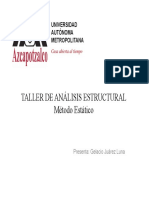 Taller de Análisis Estructural Método Estático: Universidad Autónoma Metropolitana