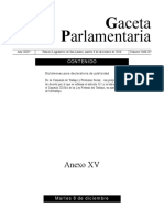 Gaceta Parlamentaria: Anexo XV