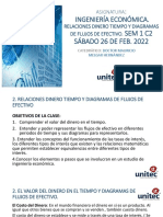 Presentacion Sem1 C2 Ingenieria Economica - Relaciones Dinero Tiempo y Diagramas de Flujos de Efectivo Feb. 2022.