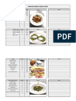 Harrods Menu Gram Chart: Granola Served With Yogurt Measure UOM